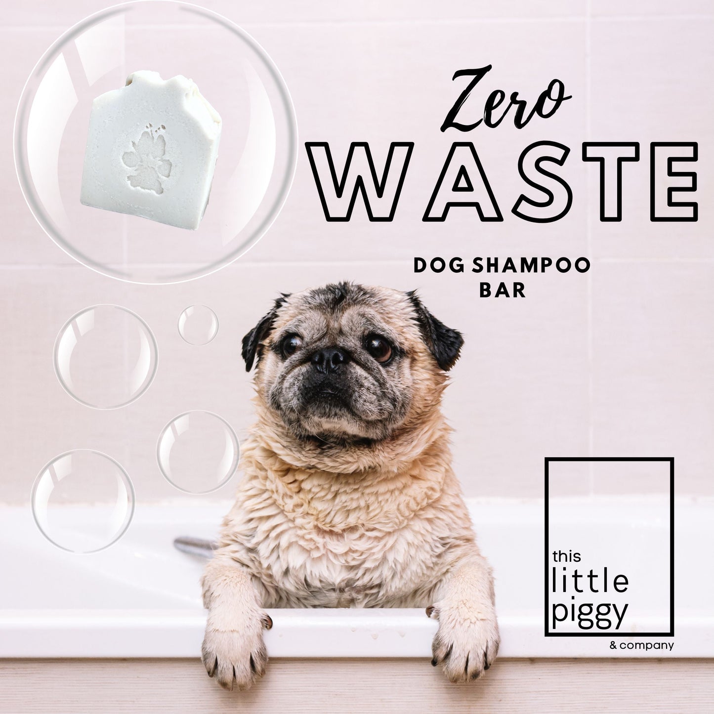 Zero Waste Dog Shampoo Bar 3.2oz - Raspberry Crumble