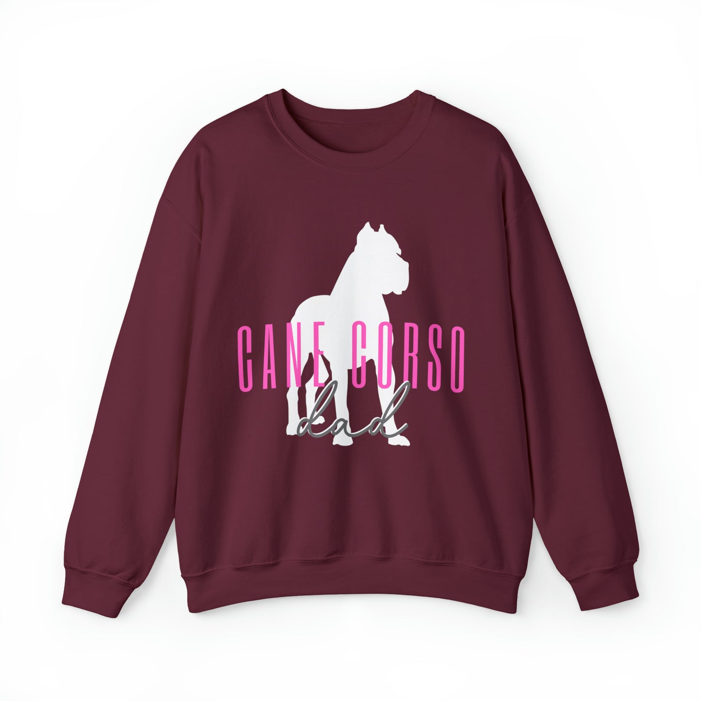 Burgundy sweatshirt cane corso dad gift