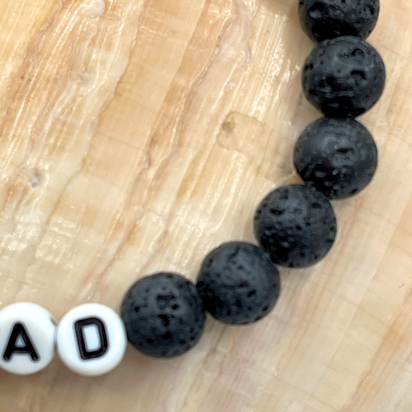 Dog Dad Mala Bracelet - Lava Rock