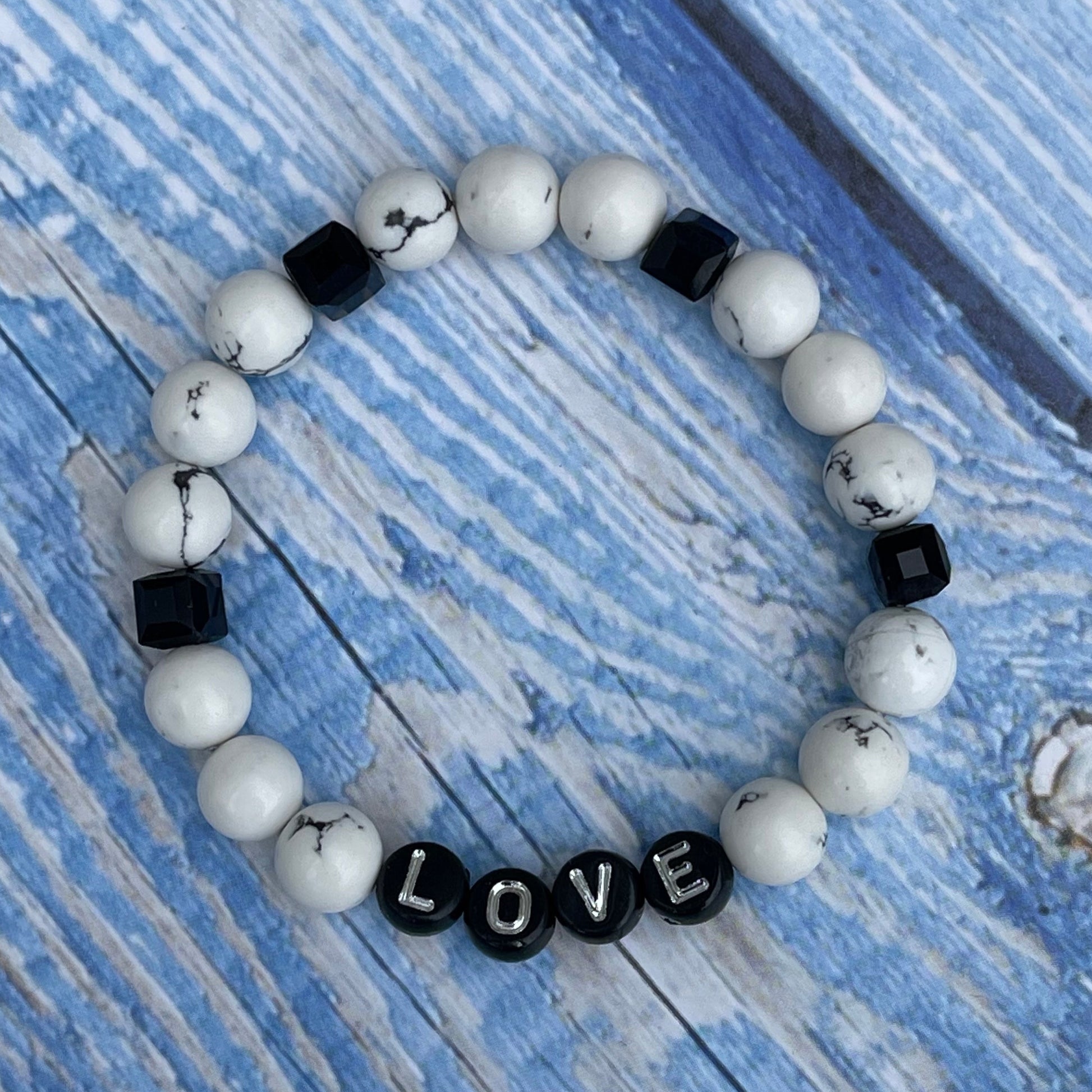 Dog Mom Bracelet Stack | Dog Love Bracelet Set | Howlite Pet Jewelry | Natural Stone New Dog Bracelet | Pet Loss Gift | Custom Dog Mom Gift | Cat Gift