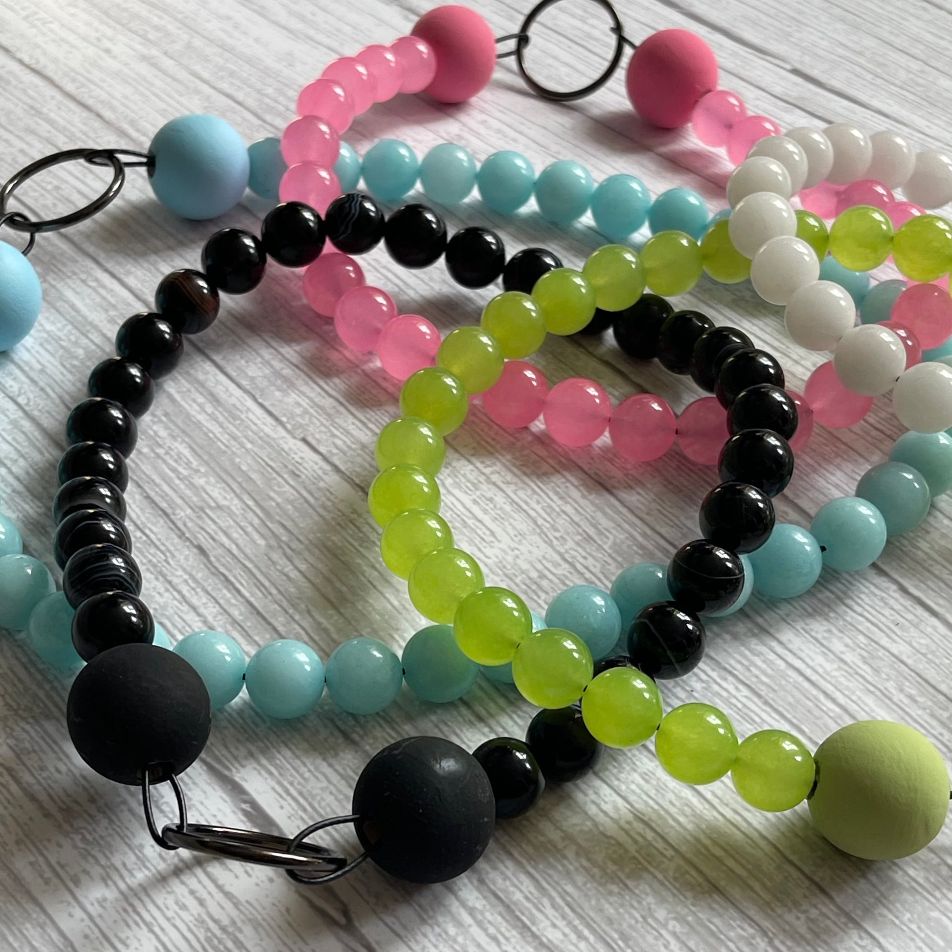 Semi Precious Gemstone Dog Collars