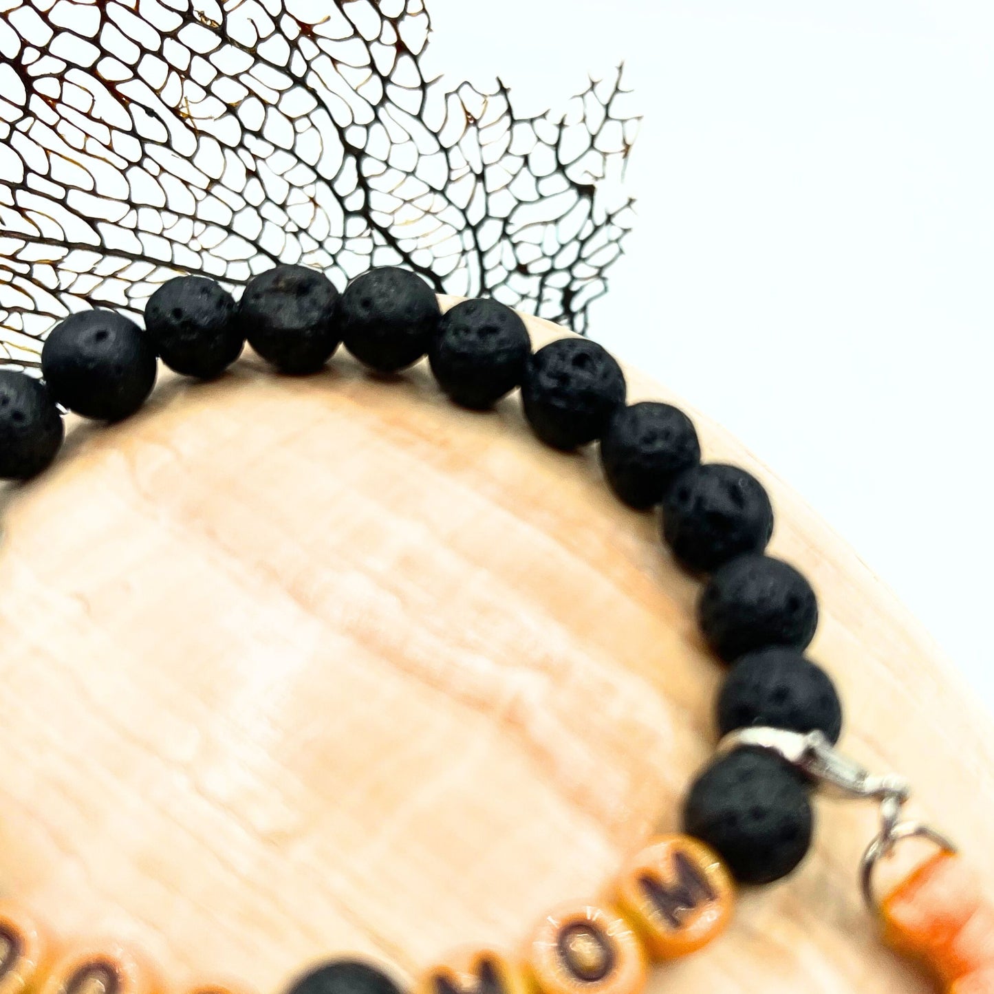 Dog Mom Mala Bracelet - Lava Rock Beaded Bracelet