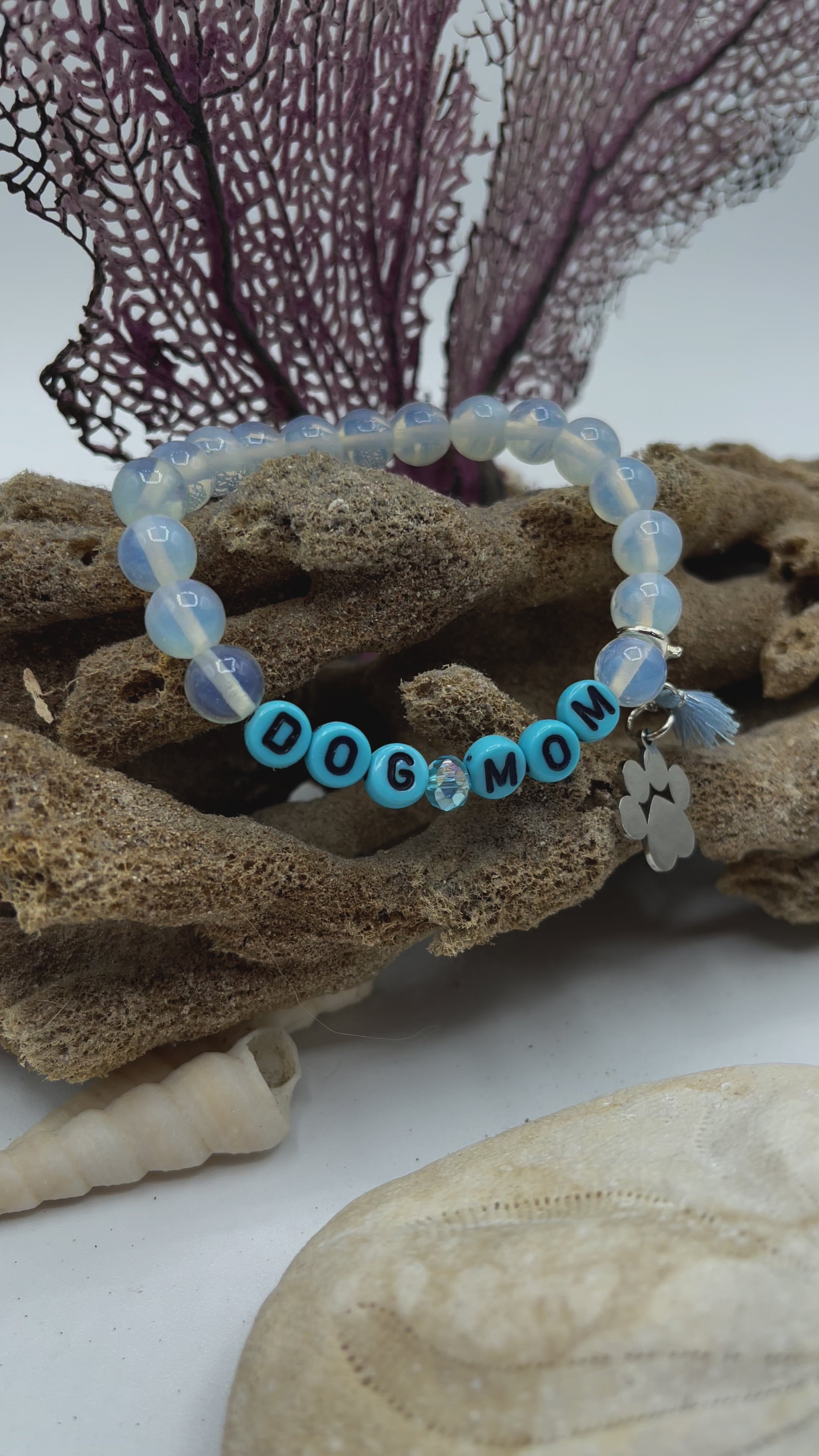 moonstone dog mom bracelet