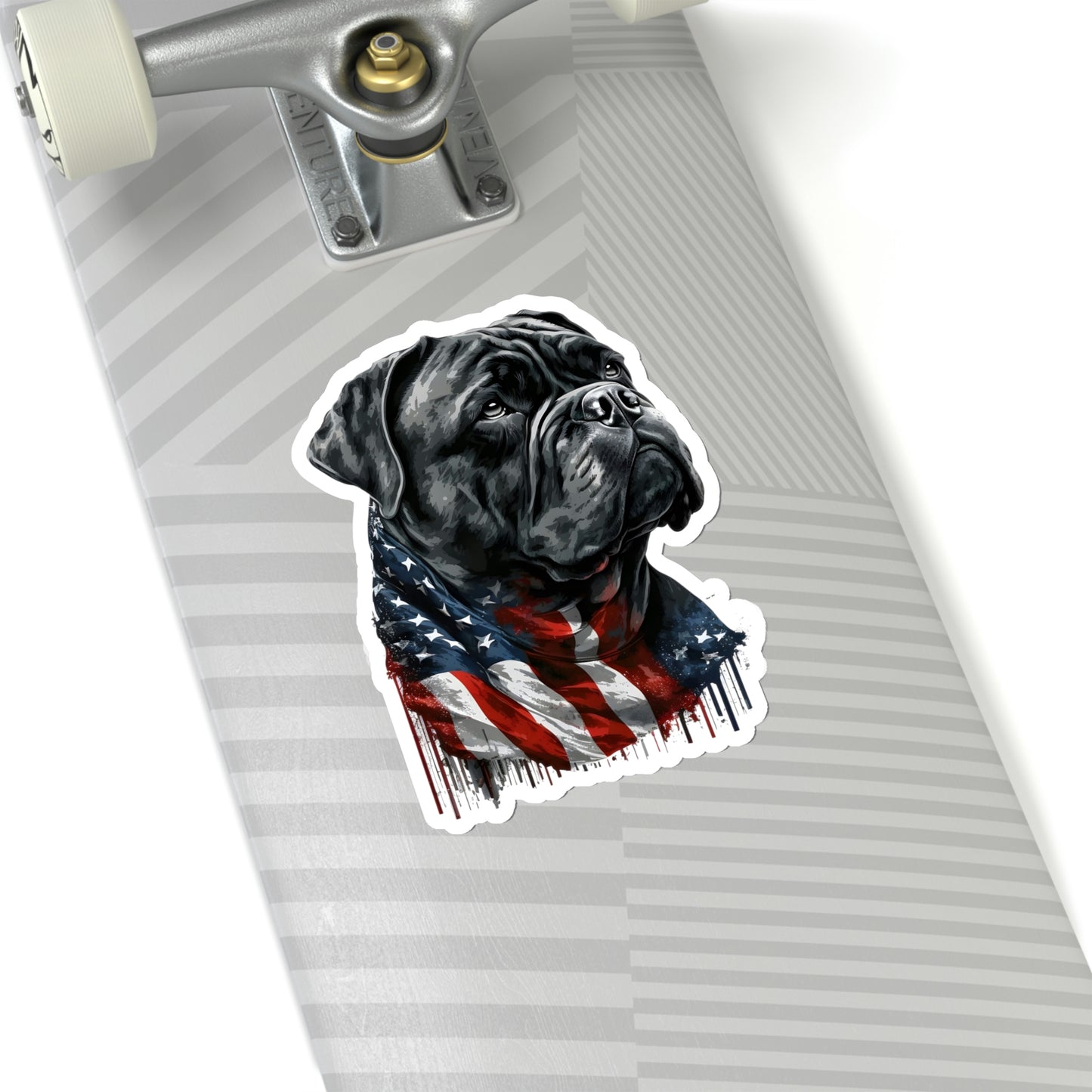 Cane Corso American Flag Kiss-Cut Sticker