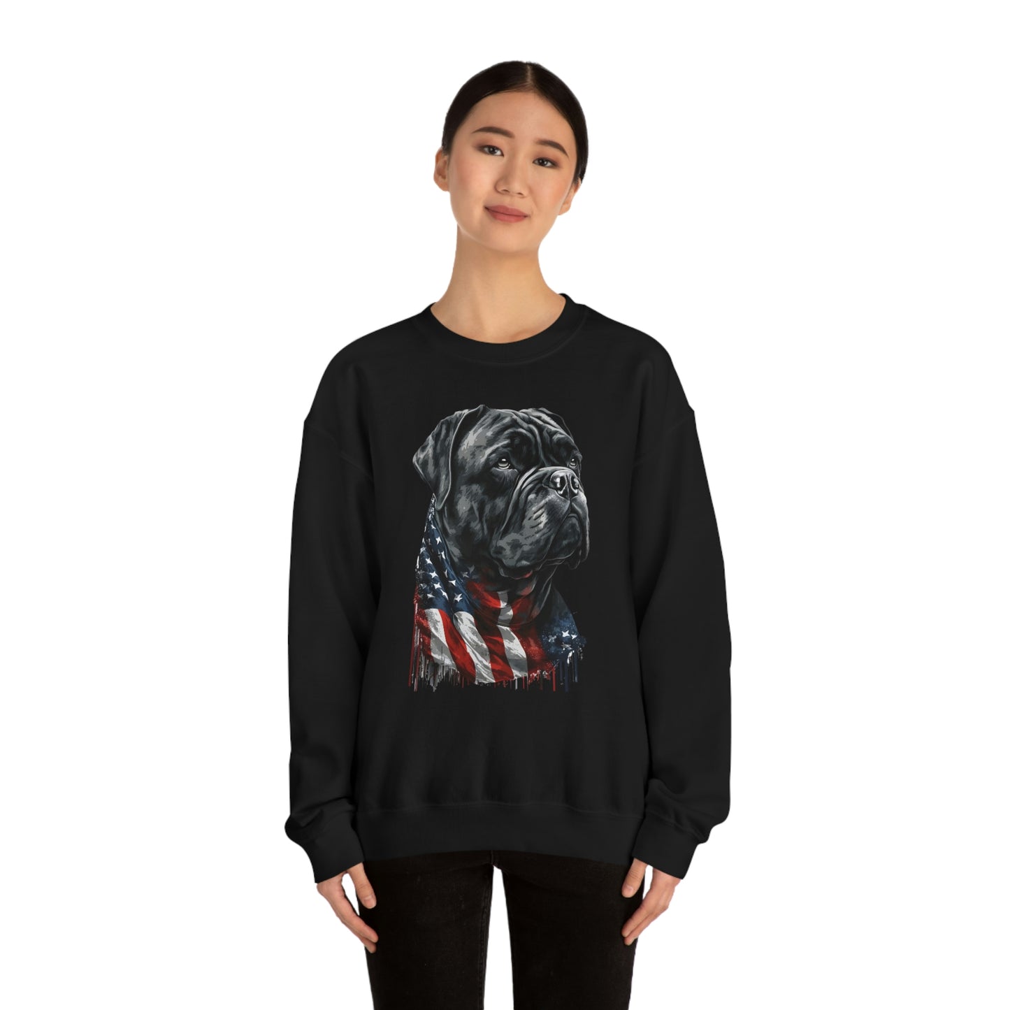 Cane Corso American Flag Crewneck Sweater