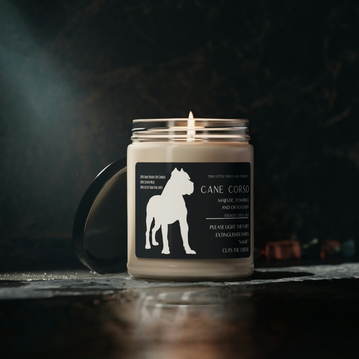 Custom Cane Corso Fart Extinguisher - 100% Soy Candle