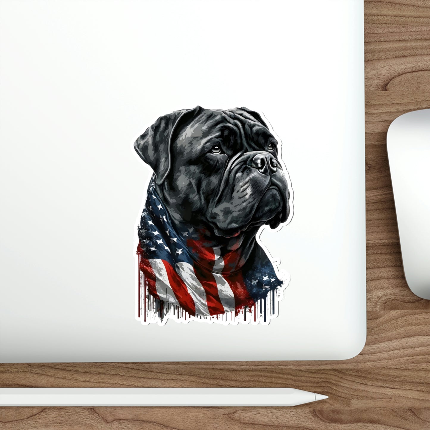 Cane Corso American Flag Die-Cut Sticker Car Decal