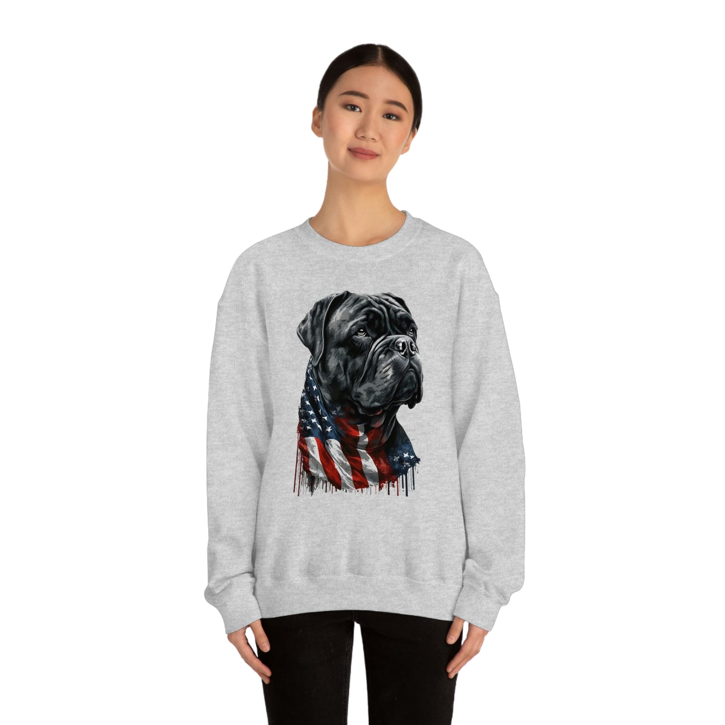 Cane Corso American Flag Crewneck Sweater