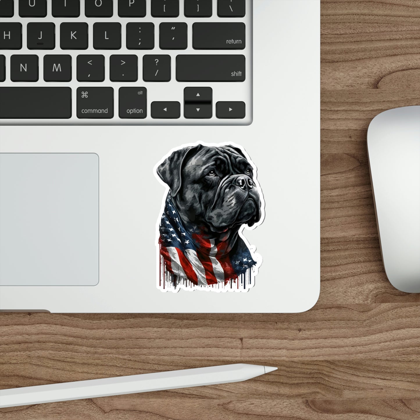 Cane Corso American Flag Die-Cut Sticker Car Decal