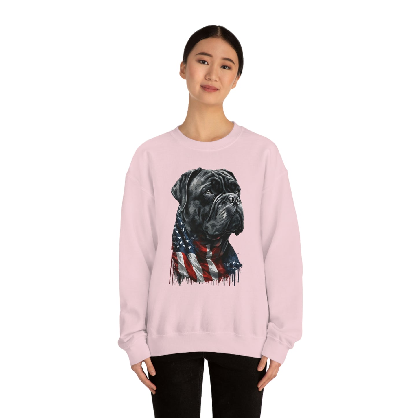 Cane Corso American Flag Crewneck Sweater