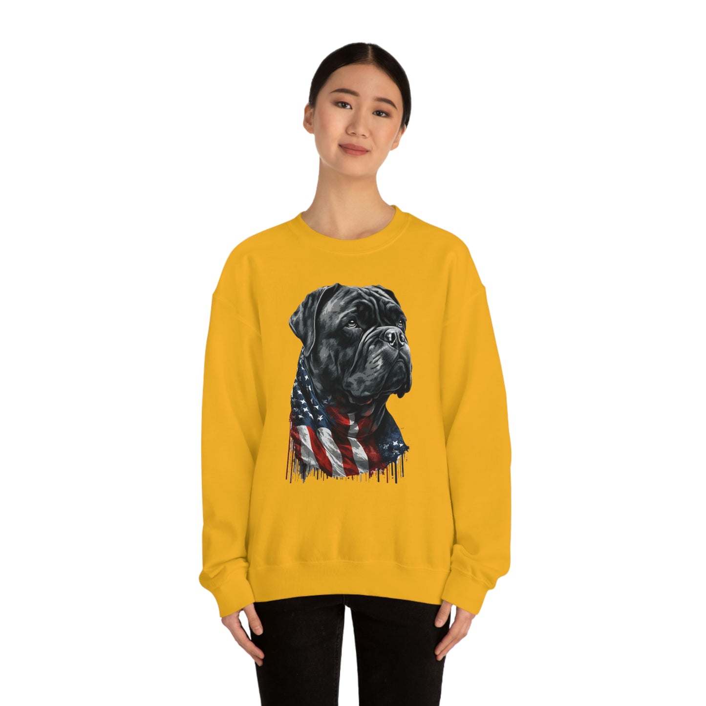 Cane Corso American Flag Crewneck Sweater