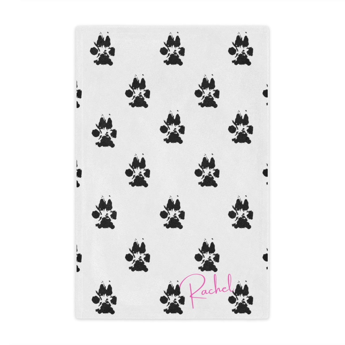 Custom Dog Paw Blanket Using Pet Paw Print + Name - Customizable