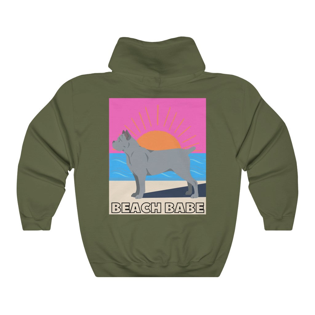 Beach Babe Cane Corso Hoodie Sweatshirt | Grey Cane Corso Gift | Mom Shirt | Dad Shirt | Cool Mom Gift | Cane Corso Lover | Gift for Wife