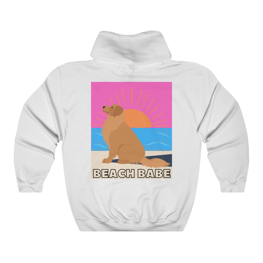 Beach Babe Golden Retriever Hoodie | Dog Mom Sweater | Dog Dad Hoodie | New Dog Gift | New Puppy Gift |