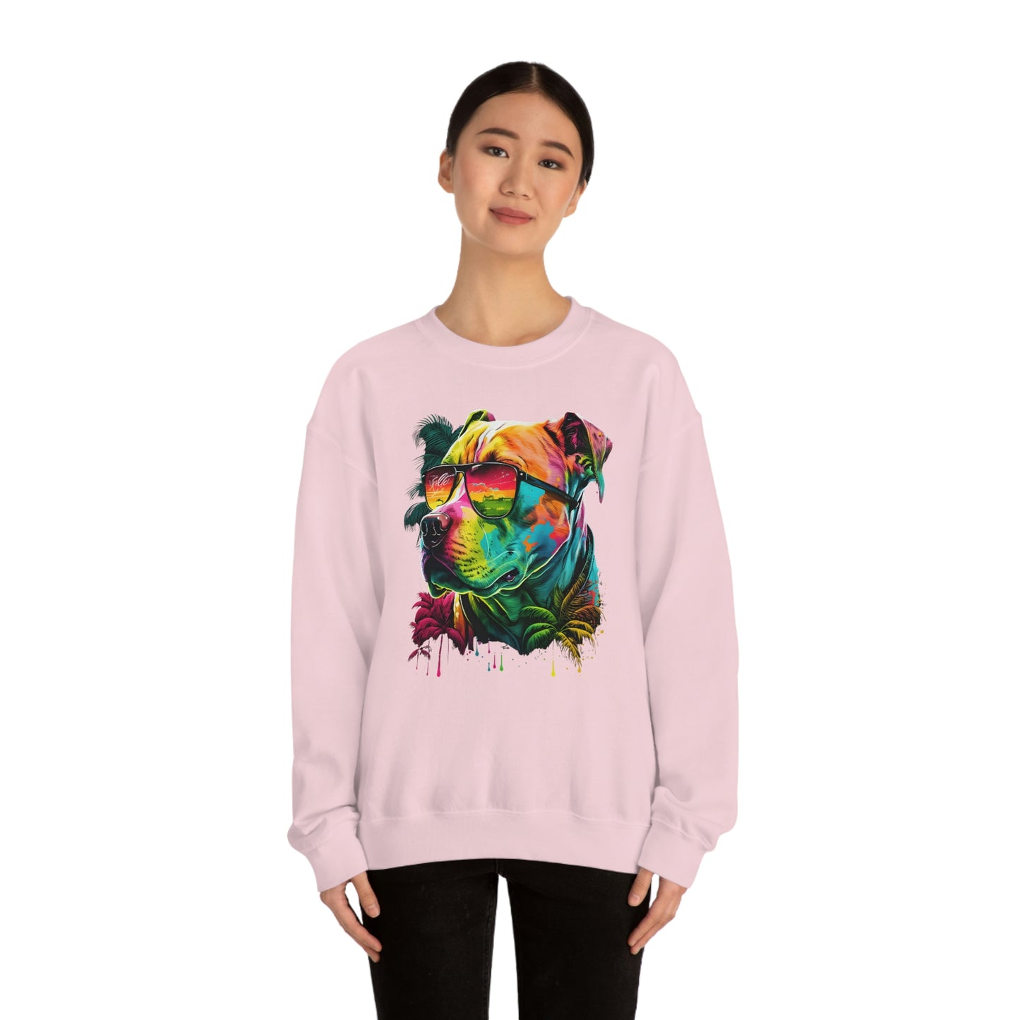 Tropical Pitbull Crewneck Sweater