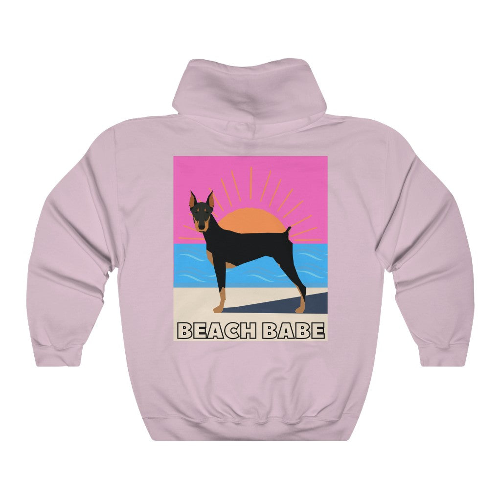 Beach Babe Doberman Pinscher Hoodie Sweatshirt