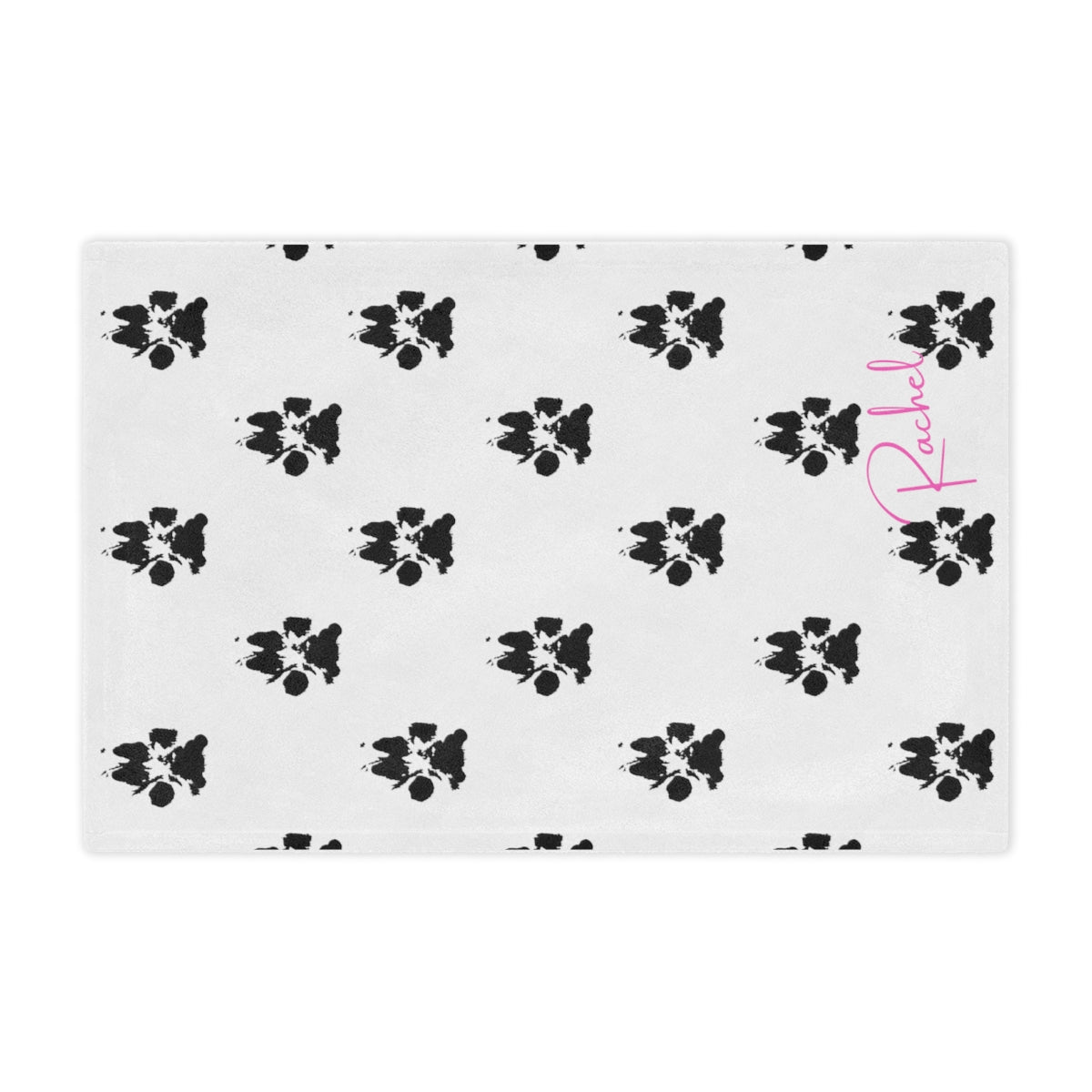 Custom Dog Paw Blanket Using Pet Paw Print + Name - Customizable