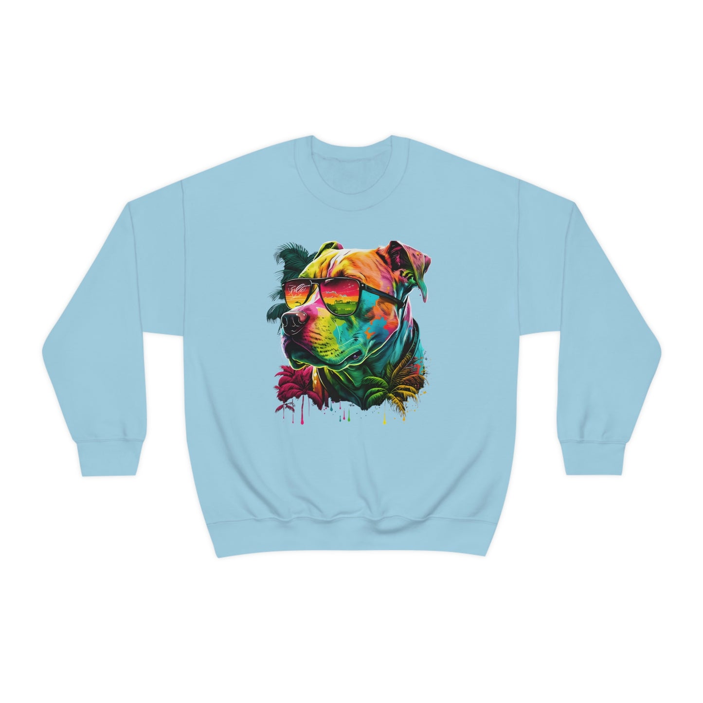 Tropical Pitbull Crewneck Sweater