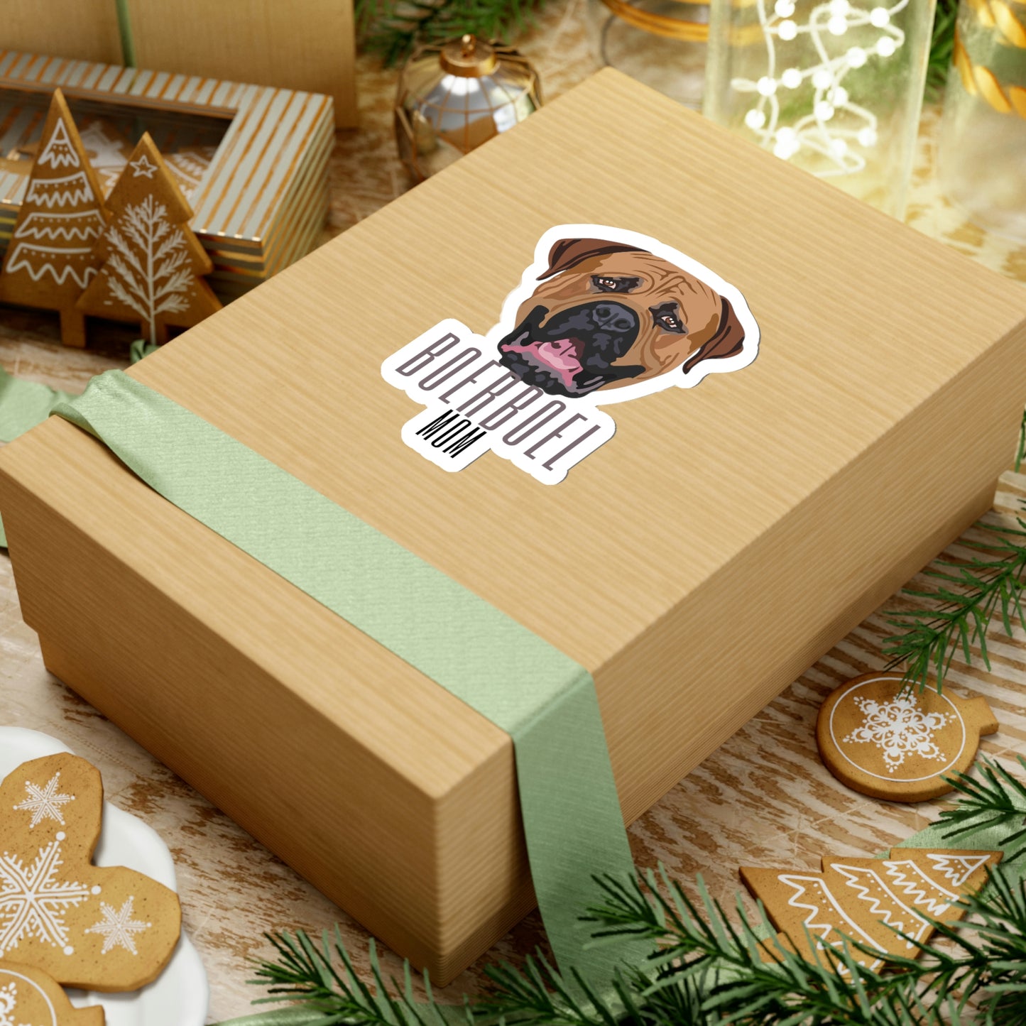 Boerboel Mom Kiss-Cut Sticker