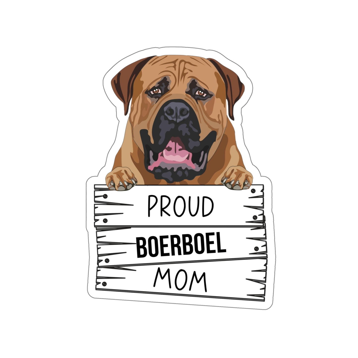 Boerboel Mom Die-Cut Stickers