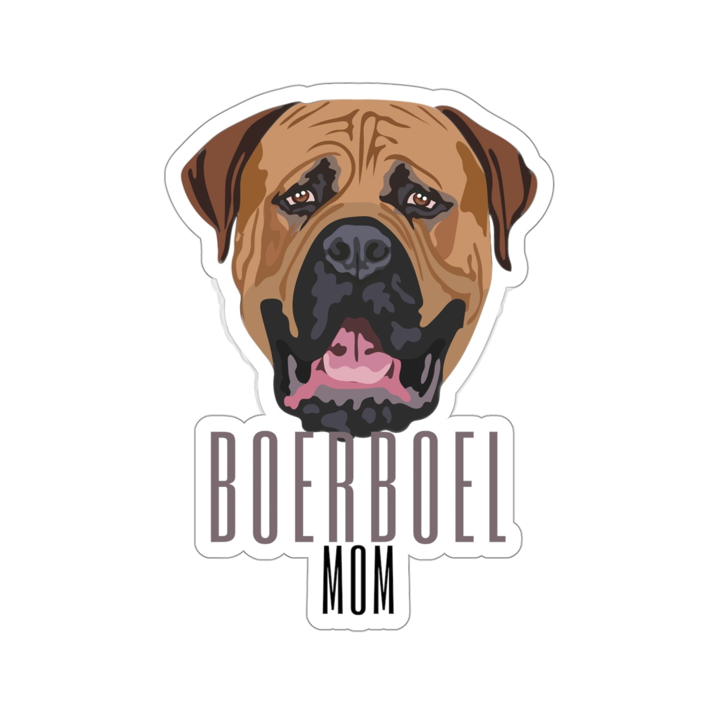 Boerboel Mom Kiss-Cut Sticker