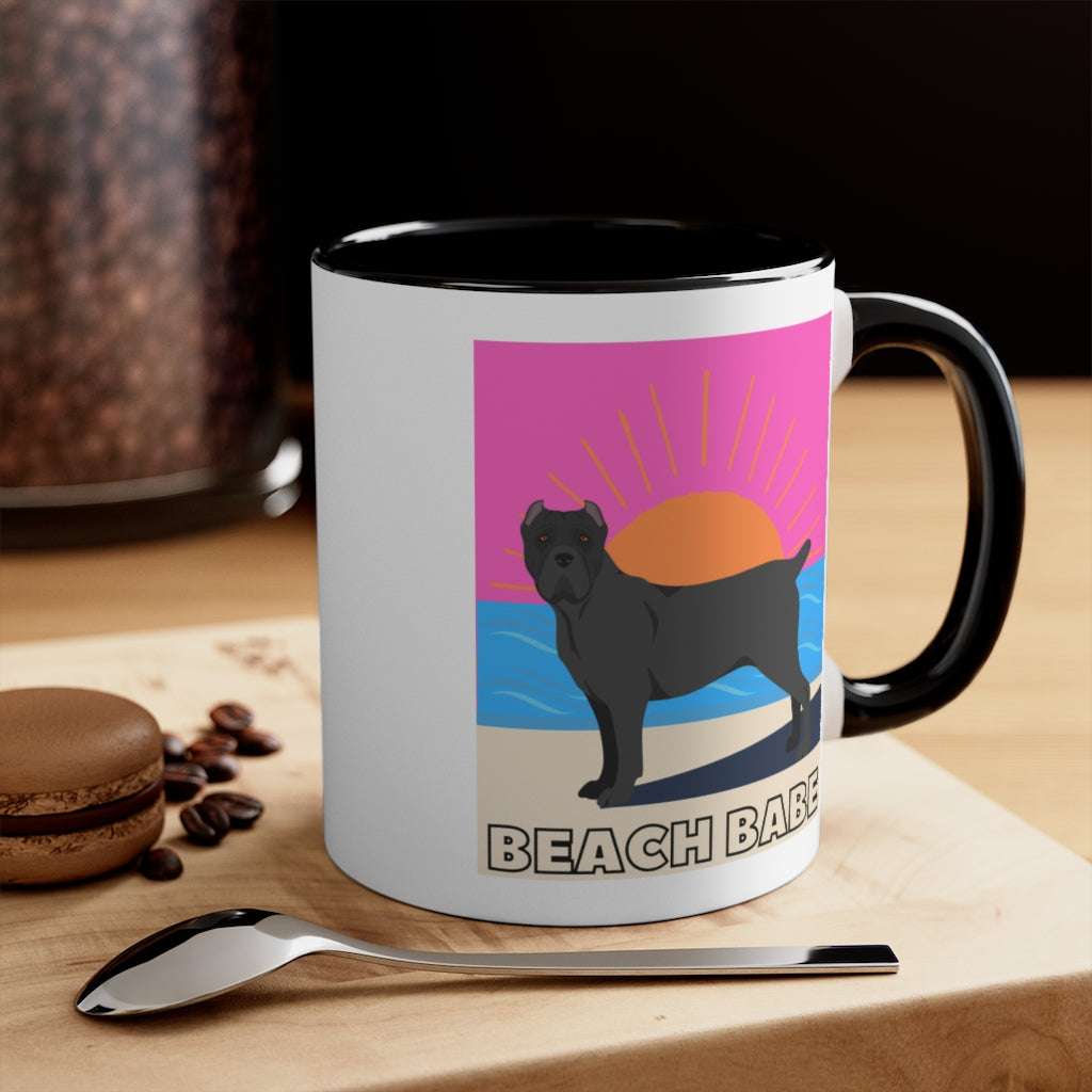 Beach Babe Black Cane Corso Mug | Cane Corso Cup | Dog Mug | Gift For Dog Mom | Gift For Dog Dad | New Dog Parent | Dog | Cane Corso Lover