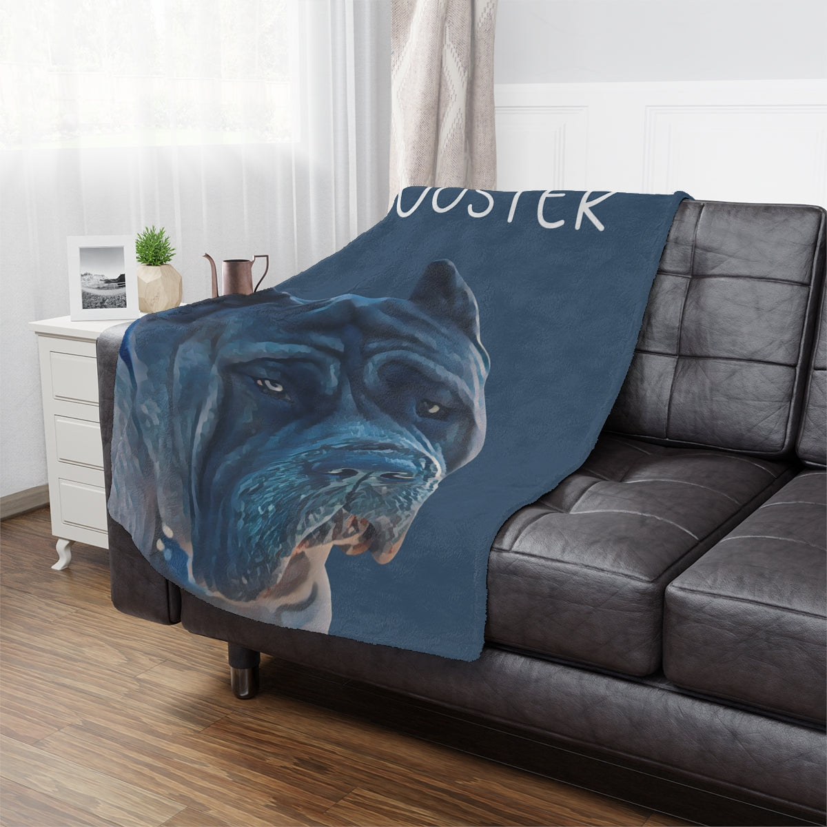 Custom Dog Photo Blanket Using Pet Photo Print + Name - Customizable