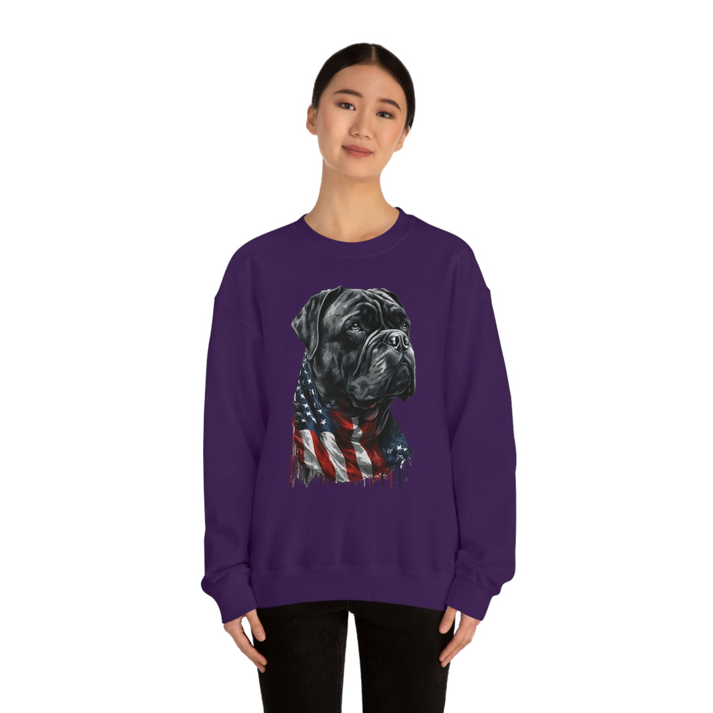 Cane Corso American Flag Crewneck Sweater