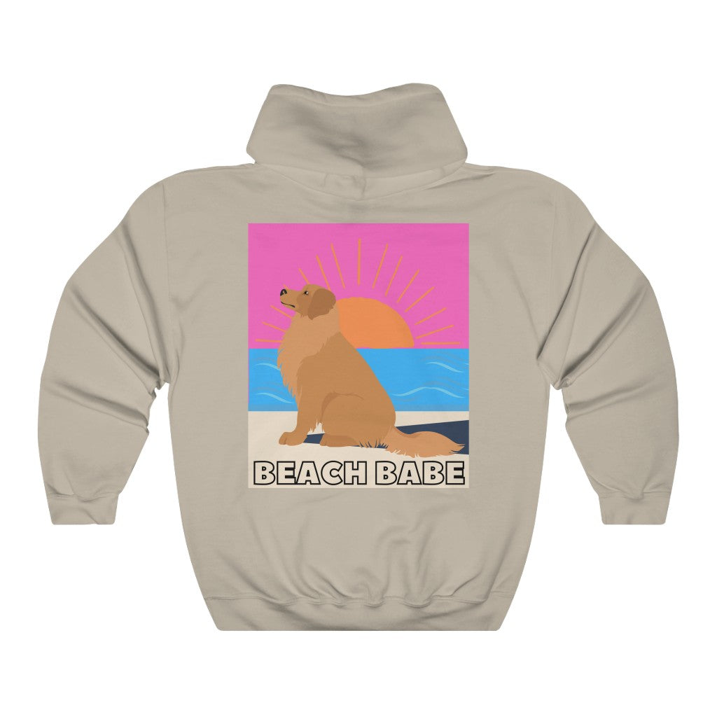 Beach Babe Golden Retriever Hoodie | Dog Mom Sweater | Dog Dad Hoodie | New Dog Gift | New Puppy Gift |