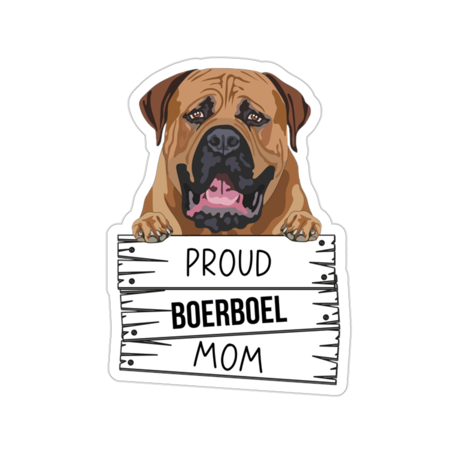 Boerboel Mom Kiss-Cut Stickers