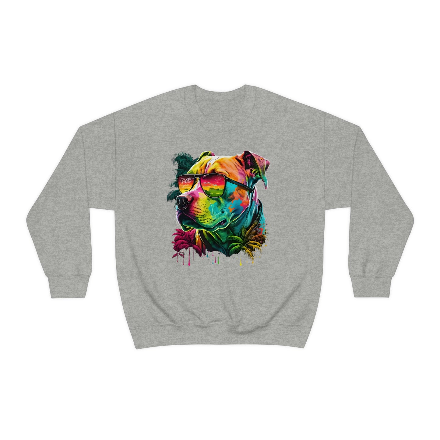 Tropical Pitbull Crewneck Sweater