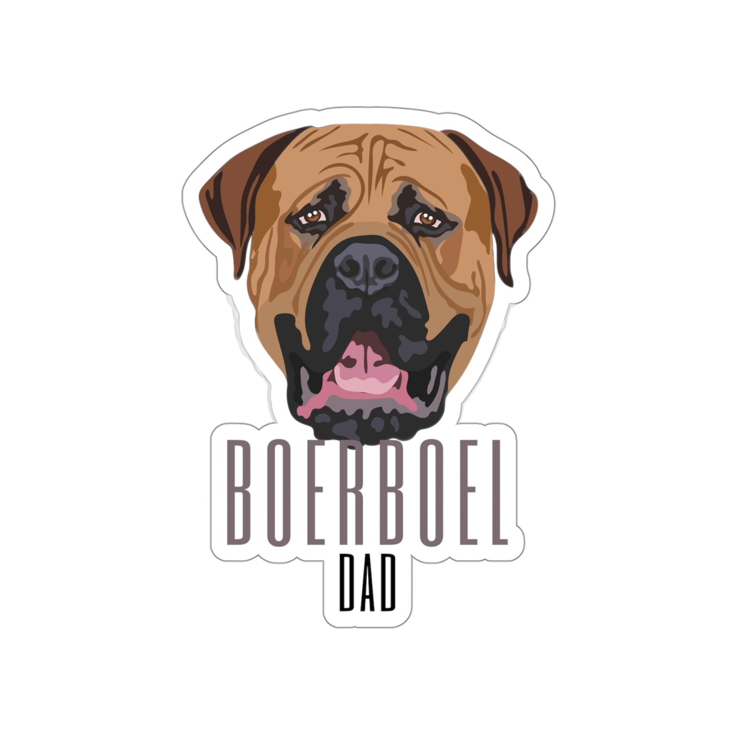 Boerboel Dad Die-Cut Sticker