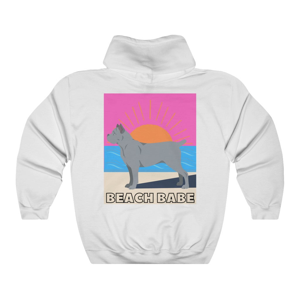 Beach Babe Cane Corso Hoodie Sweatshirt | Grey Cane Corso Gift | Mom Shirt | Dad Shirt | Cool Mom Gift | Cane Corso Lover | Gift for Wife