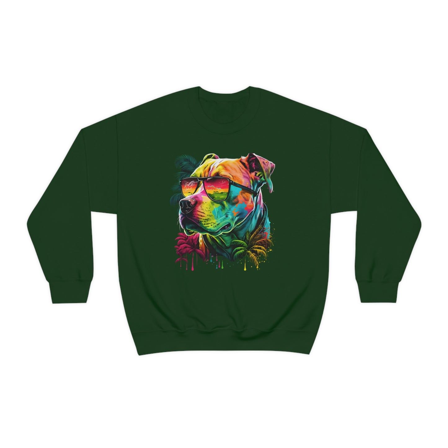 Tropical Pitbull Crewneck Sweater