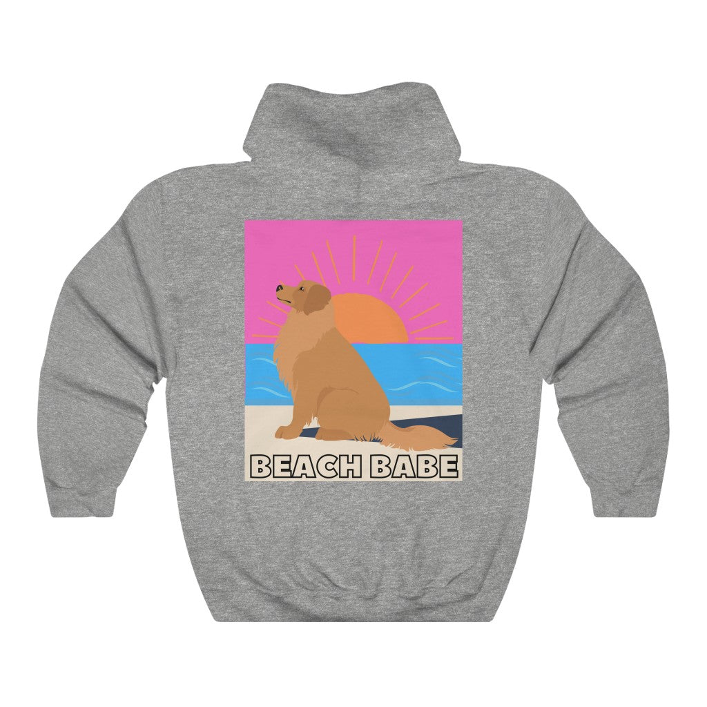 Beach Babe Golden Retriever Hoodie | Dog Mom Sweater | Dog Dad Hoodie | New Dog Gift | New Puppy Gift |