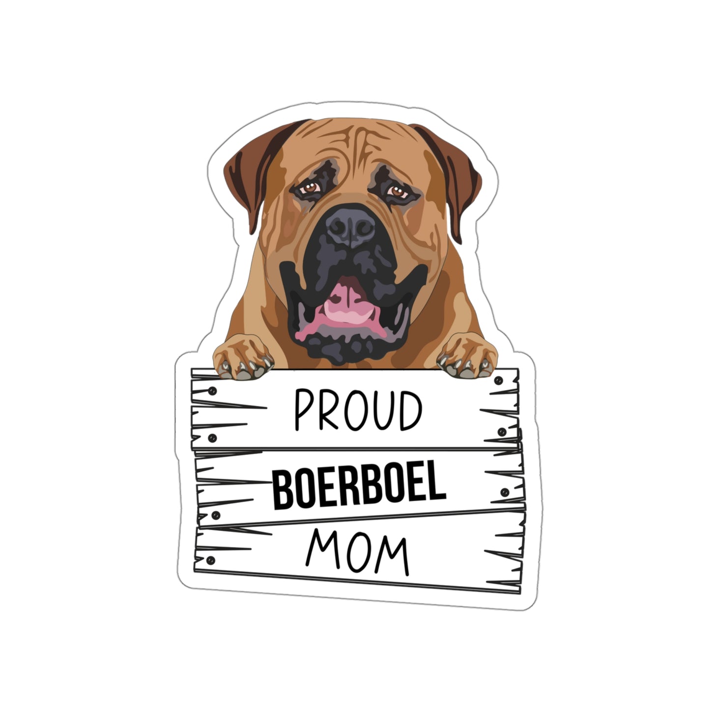 Boerboel Mom Die-Cut Stickers