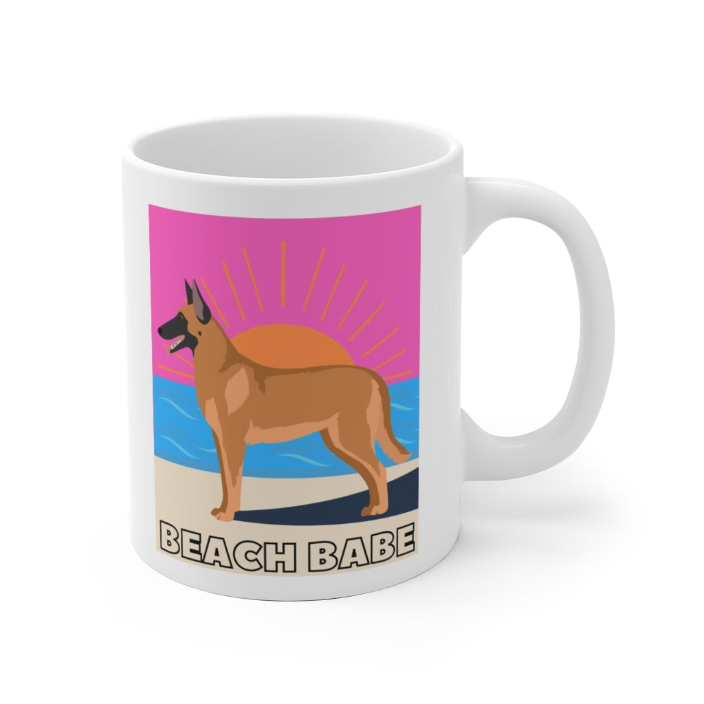 Beach Babe Malinois Mug | Maligator | Dog Mug | Gift For Dog Mom | Gift For Dog Dad | New Dog Parent | Guard Dog