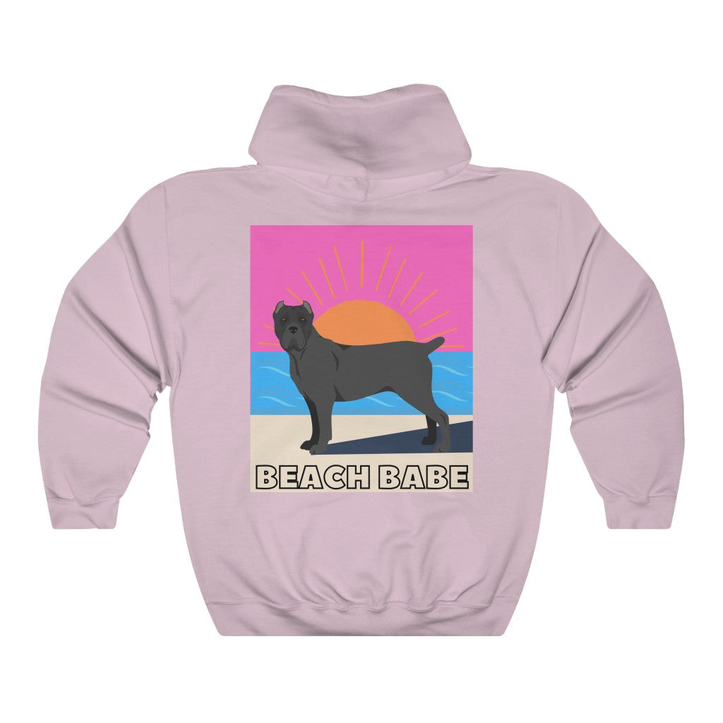 Beach Babe Cane Corso Hoodie Sweatshirt | Black Cane Corso Gift | Mom Shirt | Dad Shirt | Cool Mom Gift | Cane Corso Lover | Gift for Wife