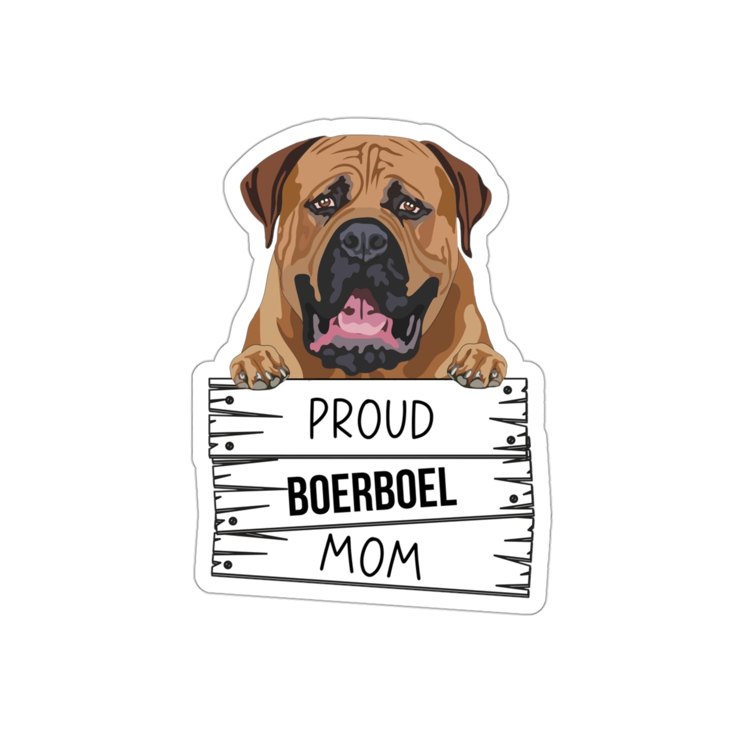 Boerboel Mom Die-Cut Stickers