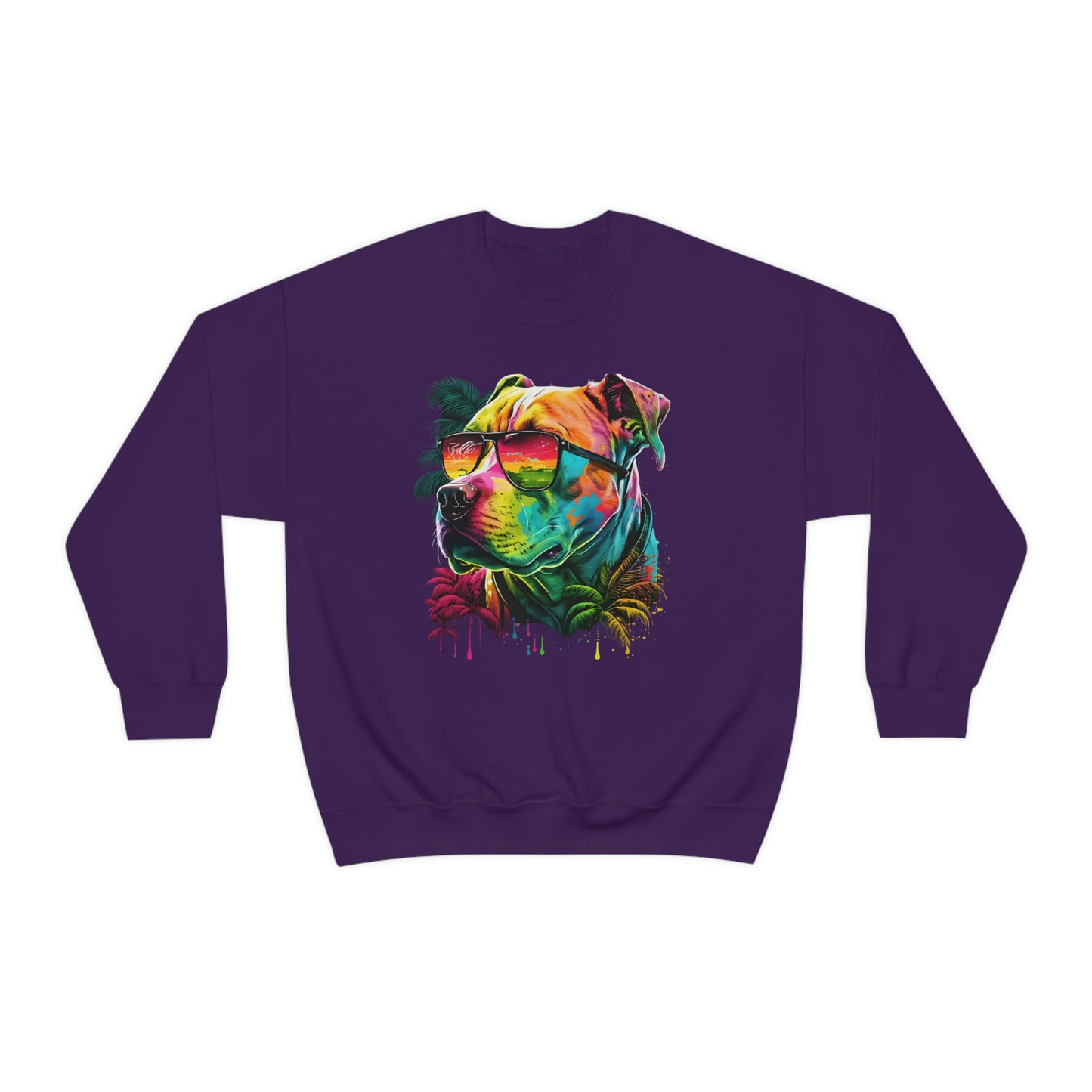 Tropical Pitbull Crewneck Sweater