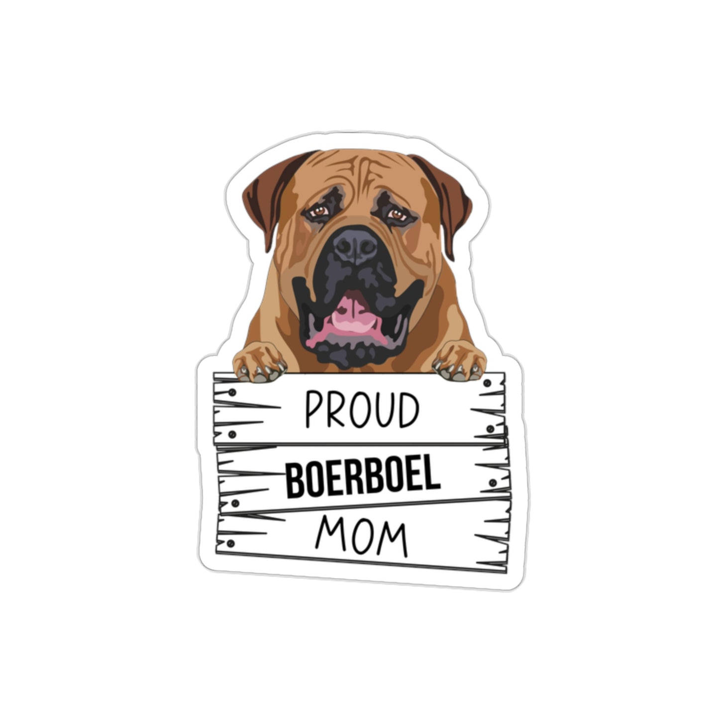 Boerboel Mom Die-Cut Stickers