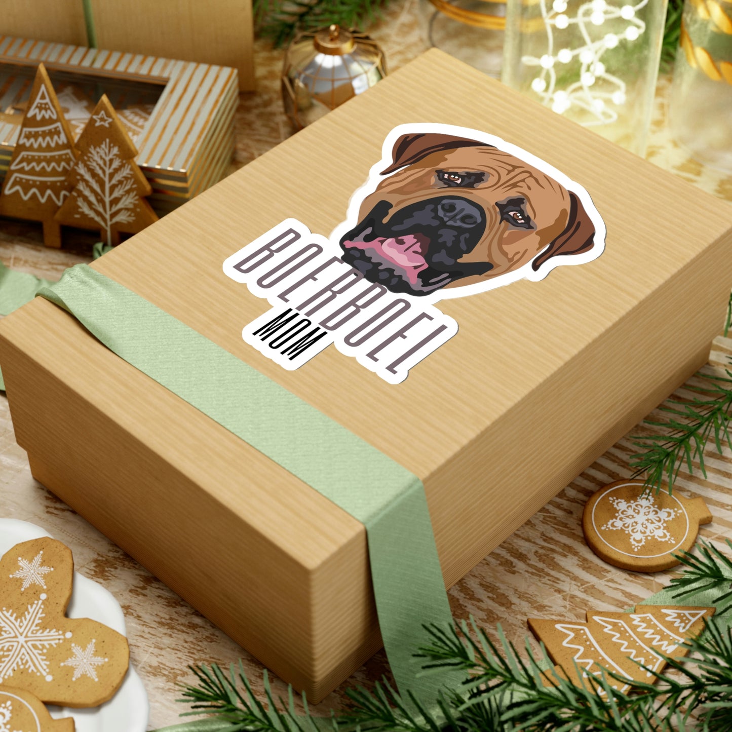 Boerboel Mom Kiss-Cut Sticker