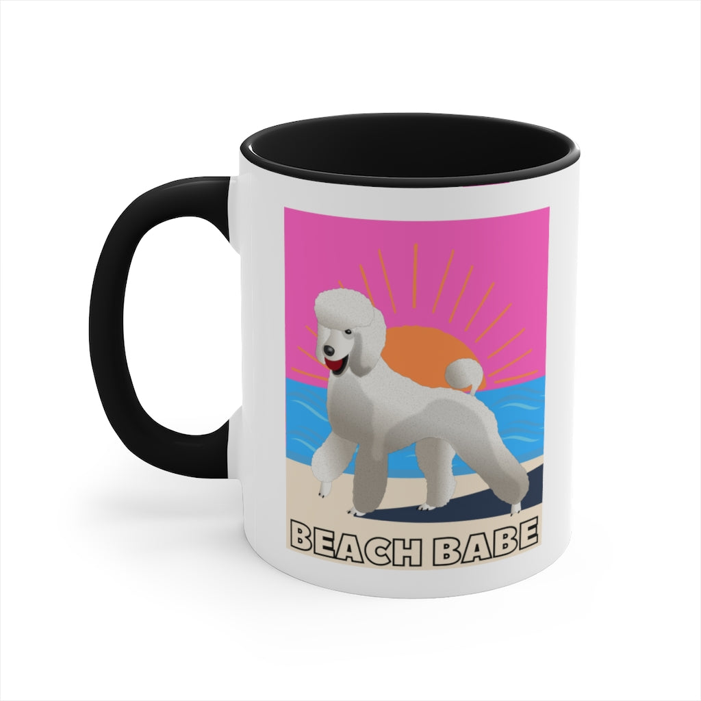 Beach Babe Poodle Mug | Poodle Cup | Dog Mug | Gift For Dog Mom | Gift For Dog Dad | New Dog Parent | Guard Dog | Viral Dog | Poodle Mama