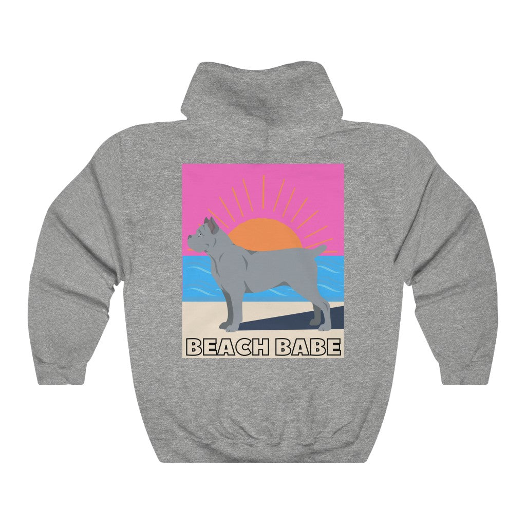 Beach Babe Cane Corso Hoodie Sweatshirt | Grey Cane Corso Gift | Mom Shirt | Dad Shirt | Cool Mom Gift | Cane Corso Lover | Gift for Wife