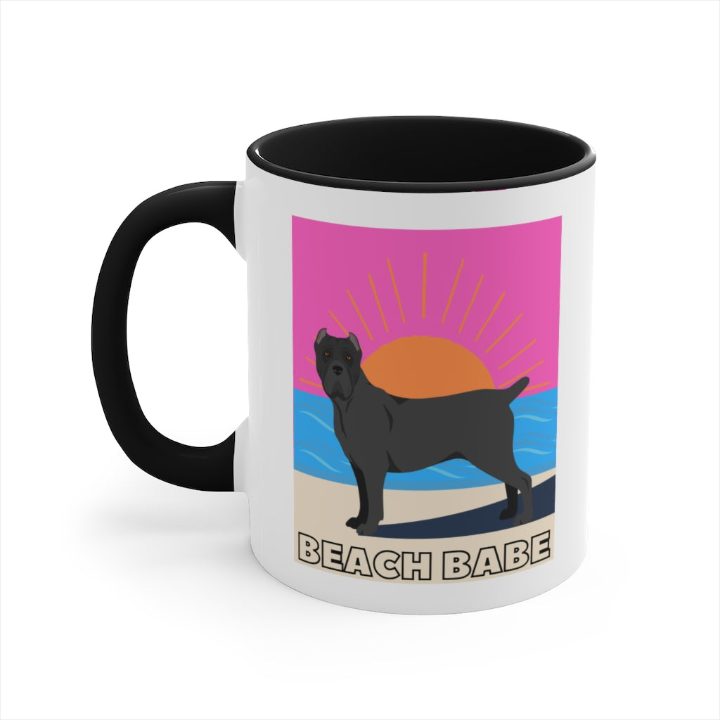 Beach Babe Black Cane Corso Mug | Cane Corso Cup | Dog Mug | Gift For Dog Mom | Gift For Dog Dad | New Dog Parent | Dog | Cane Corso Lover