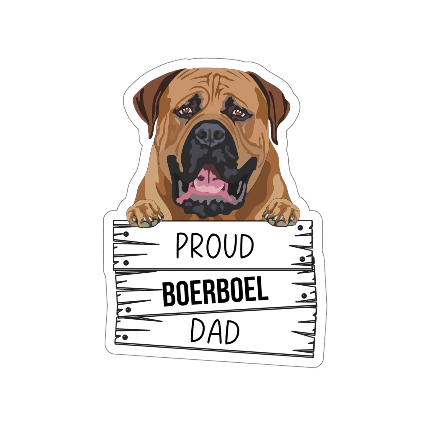 Boerboel Dad Die-Cut Stickers