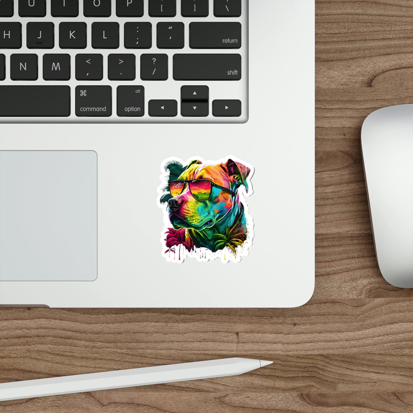 Tropical Pitbull Die-Cut Stickers