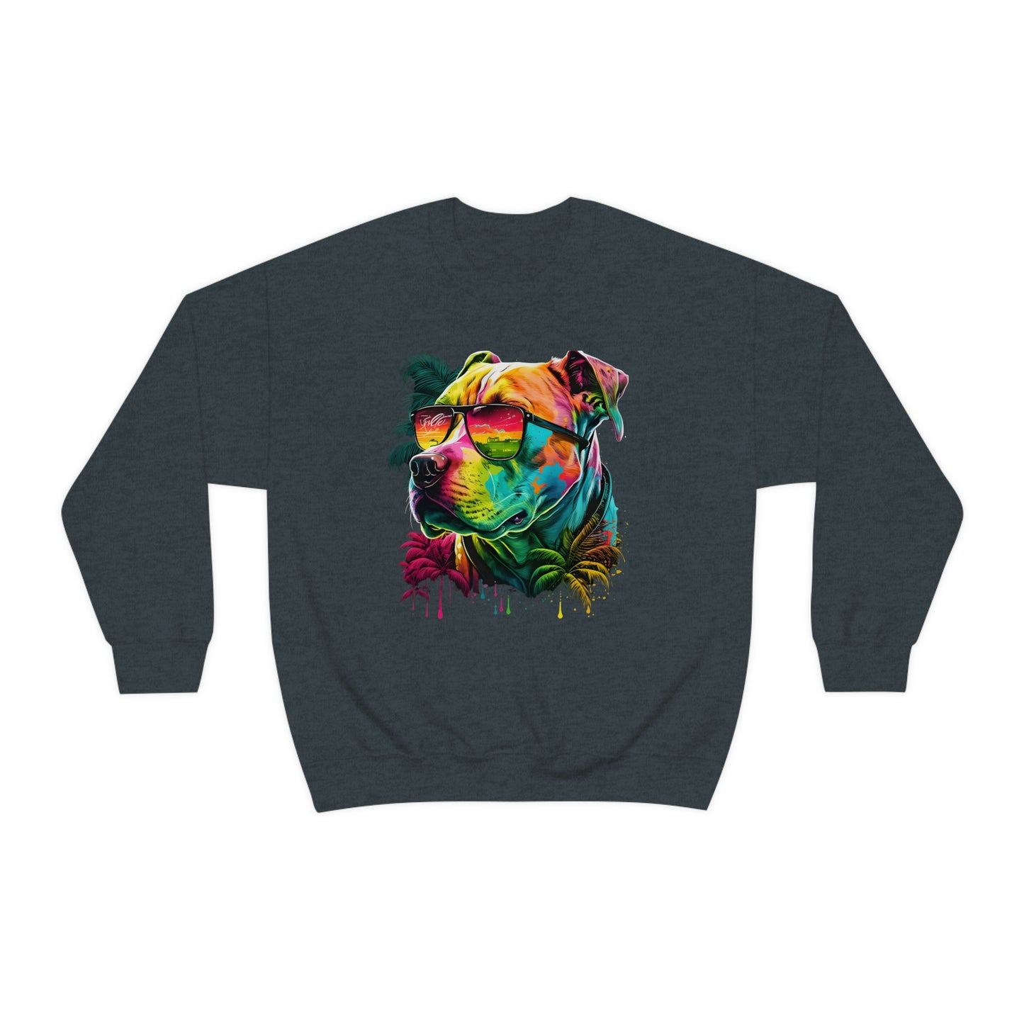 Tropical Pitbull Crewneck Sweater