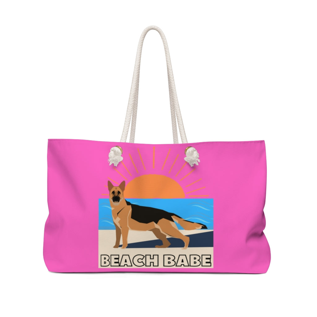 Beach Babe German Shepherd Weekender Bag