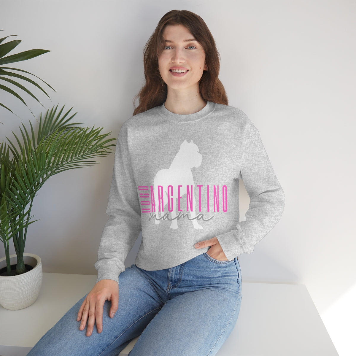 Dogo Argentino mama Crewneck Sweater - Customizable